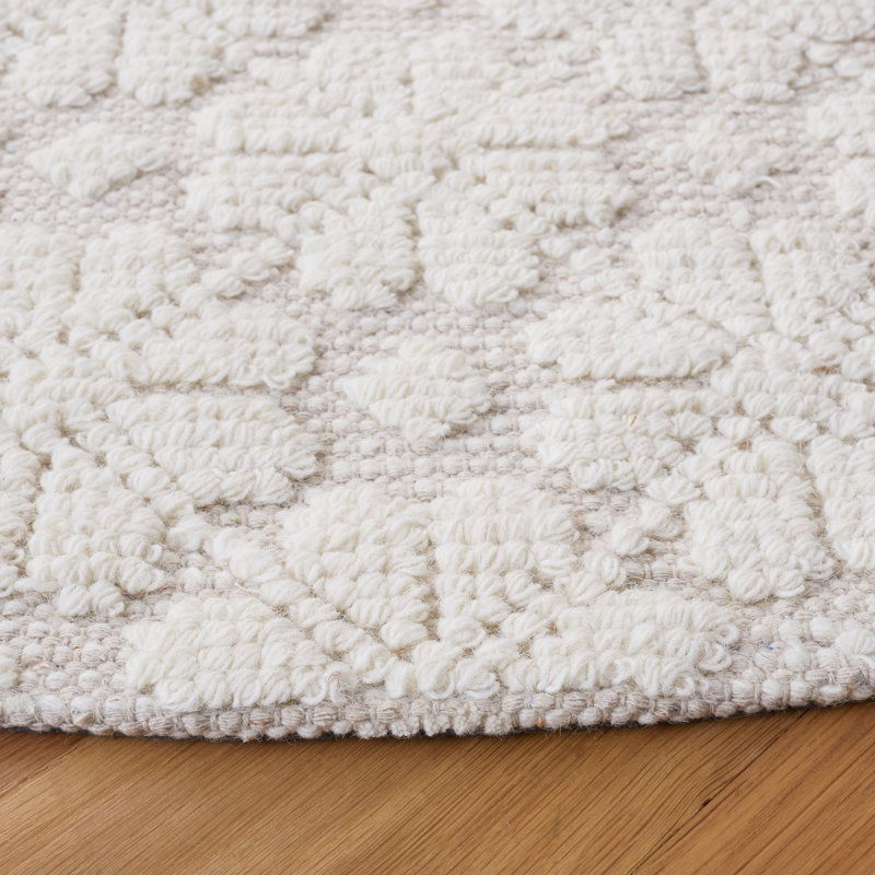Tapis géométrique en laine / coton tissé à la main Vermont, Rectangle 5 pi x 8 pi