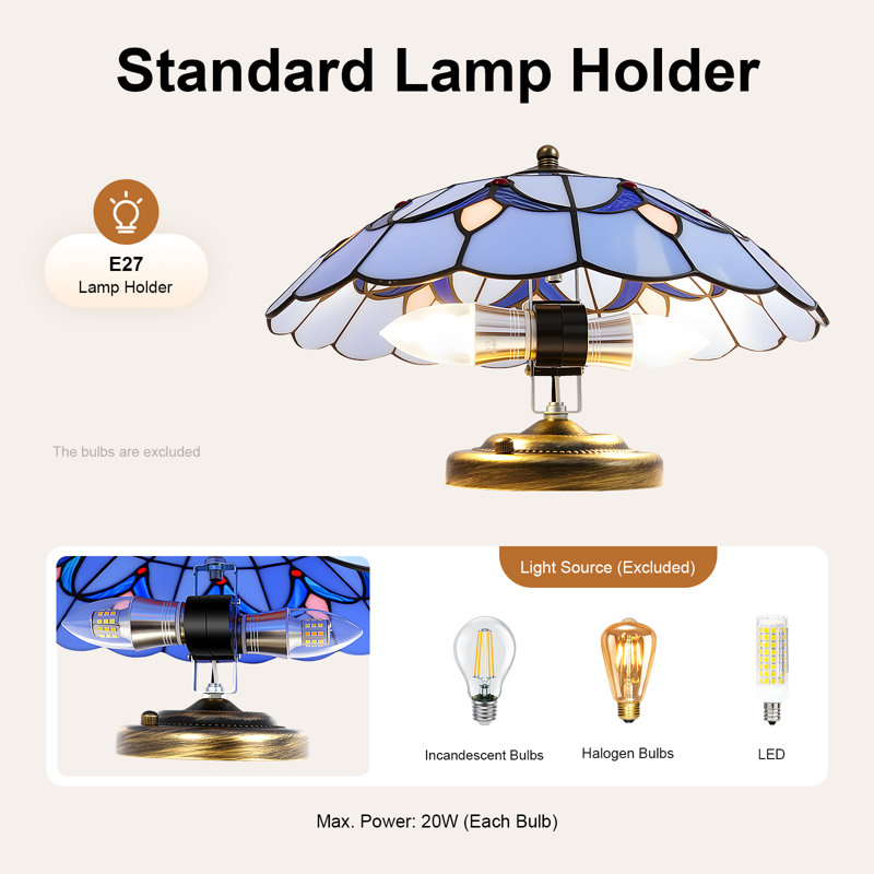 Lampe encastrée en verre 4,3 x 11,8 po