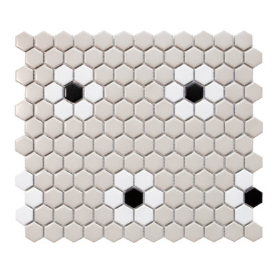 Perfection 1“ x 1" Porcelain Honeycomb Mosaic Wall & Floor Tile