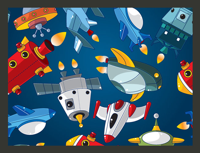 Spaceships 231cm x 300cm Wallpaper