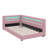 Twin XL Size Upholstered Daybed With Built-In Storage, L-Shaped Structure With LED Strip And USB Connectors, Linen Fabric Bed Frame-1094767301-1094767302