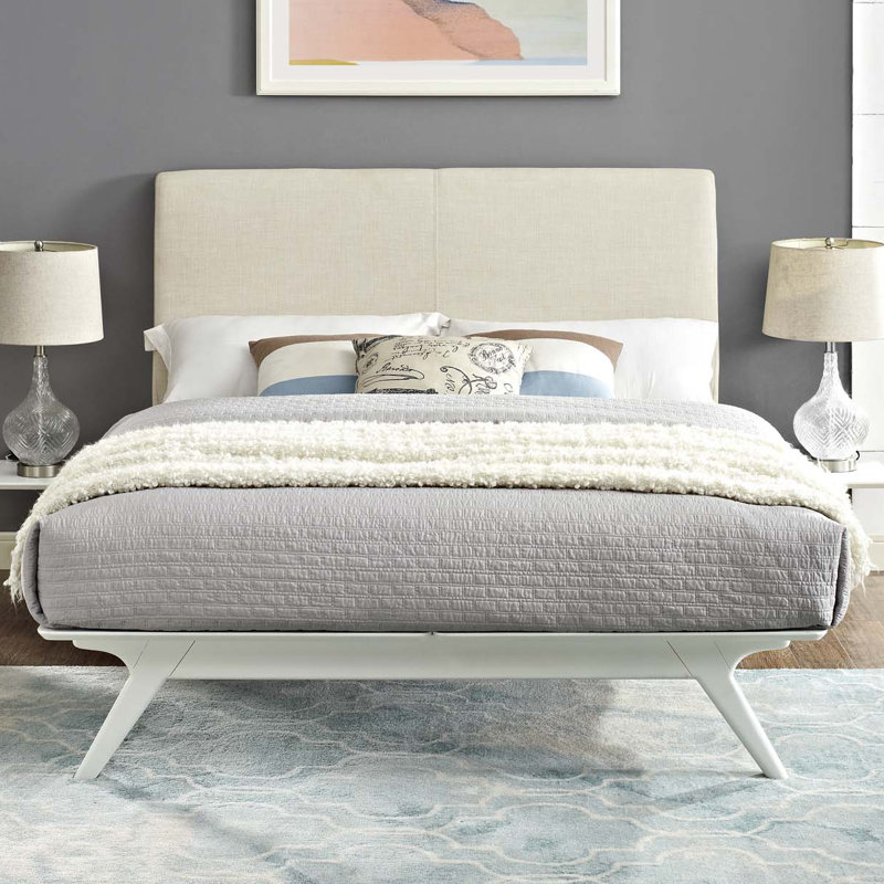 Modway Tracy Platform Bed Frame, Cappuccino, Queen, Manufactured Wood