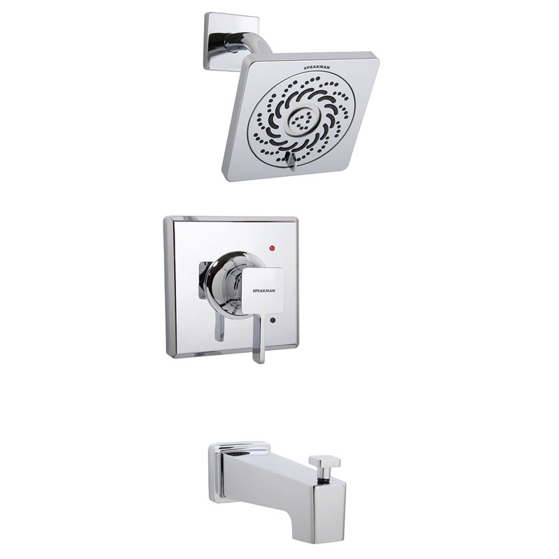 Robinet de baignoire et douche universel facile à installer Kubos, Chrome poli