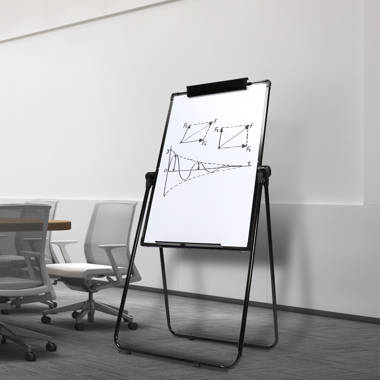 Mobile Whiteboard 48x36 inch Large 360° Rolling Adjustable White Board  Easel with Stand on Wheels Locking Double Sided Magnetic for Home Office  School 15 Page FlipChart Pad Holder Mar 