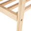 Table basse en bois massif - Table basse centrale en bois à 2 niveaux avec tablette de rangement pour salon, appartement et bureau