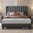 Upholstered Bed Frame with Channel Tufted Headboard-77082585-77082534