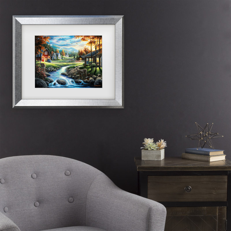 Chuck Black «Country Living», art encadré mat, Argent, H 19,5 po x l 23,5 po x P 0,75 po