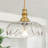 Junathean 1 - Light 10.23"Wide Gold Dome Pendant with Petal Glass Lampshade with Cord-106895392-122780815