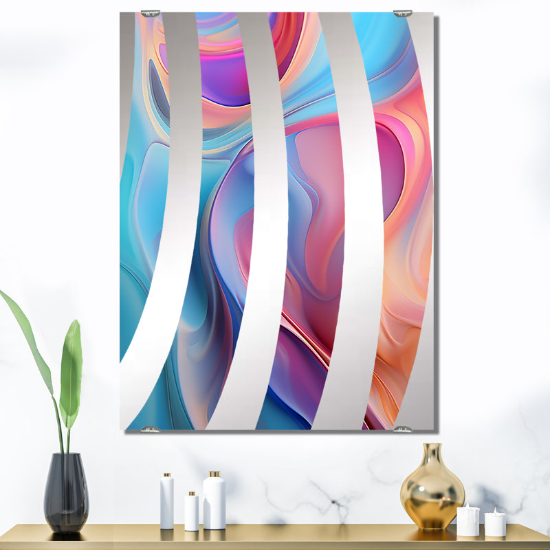 Chessica - Miroir mural transitionnel à formes abstraites modernes MIR137912, 40 po x 30 po