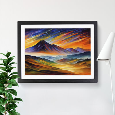 Mountains Scene Vol.4 Abstract - Framed Print