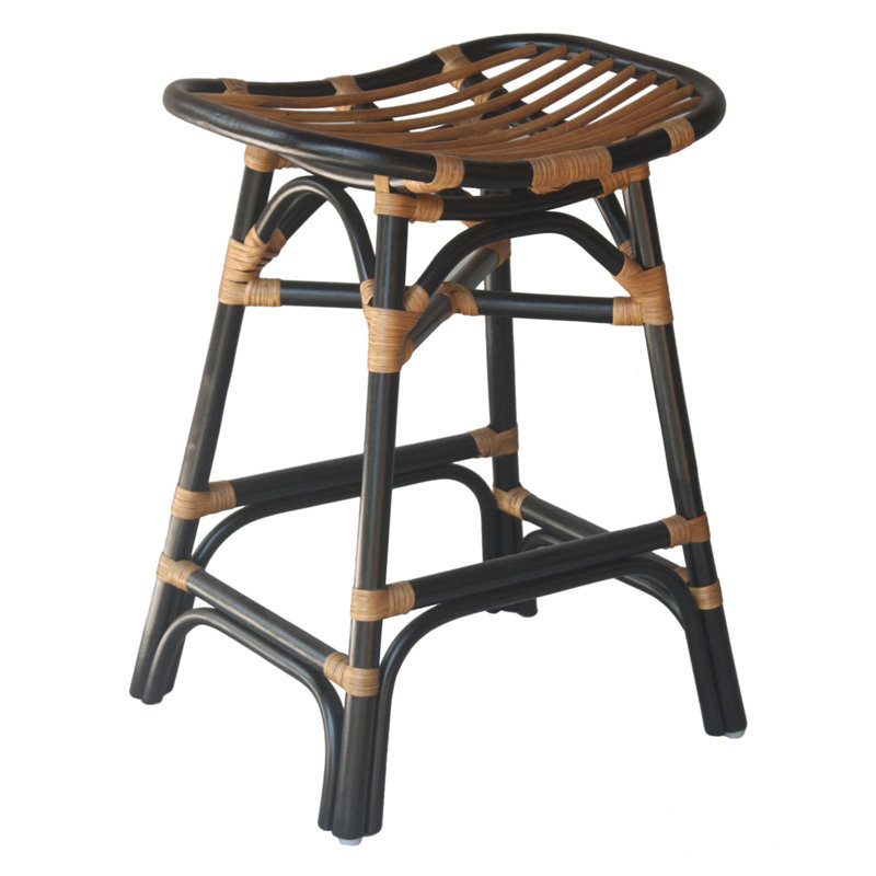 Leclerc Counter Stool, Black/Brown