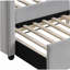 Lit de jour simple avec couchette Dove Grey