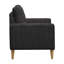 Fauteuil en gris - coussin détachable et chaise rembourrée avec cadre en bois massif de conception moderne haute mousse-718096231