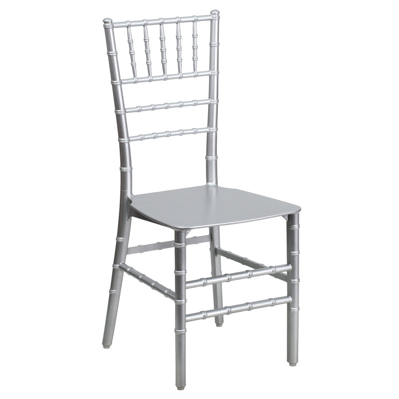 Chaise chiavari Elegance, Résine argentée