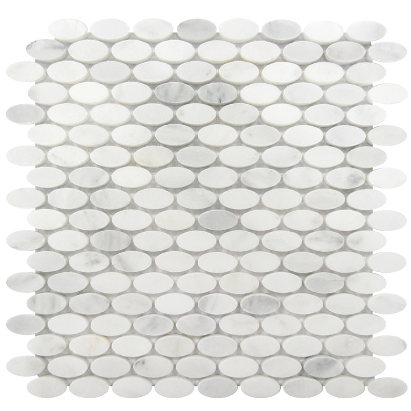 1" x 1" Marble Penny Round Mosaic Wall & Floor Tile