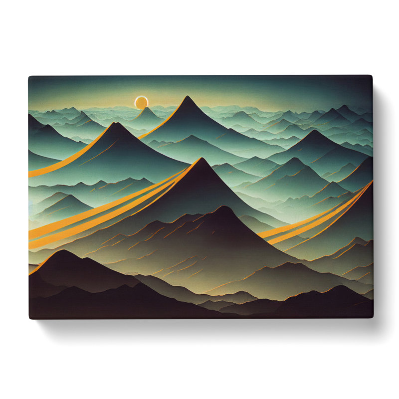 Endearing Mountain Sunrise - Wrapped Canvas, 35cm H x 50cm W x 3cm D