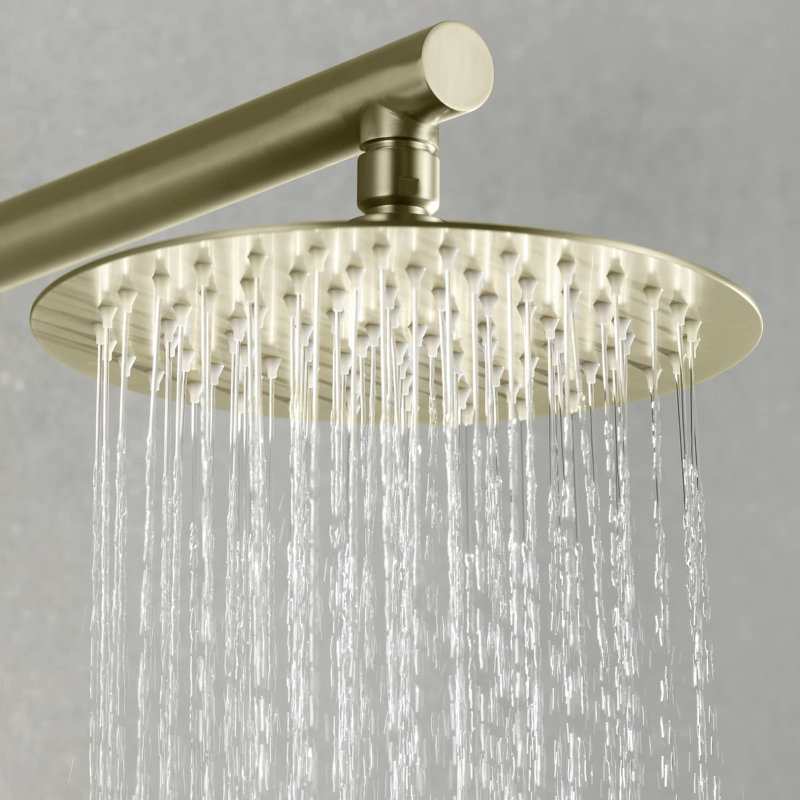 Robinet de douche avec valve brute, Or brossé