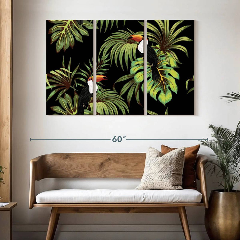 Vintage Toucan, 32" H x 50" W