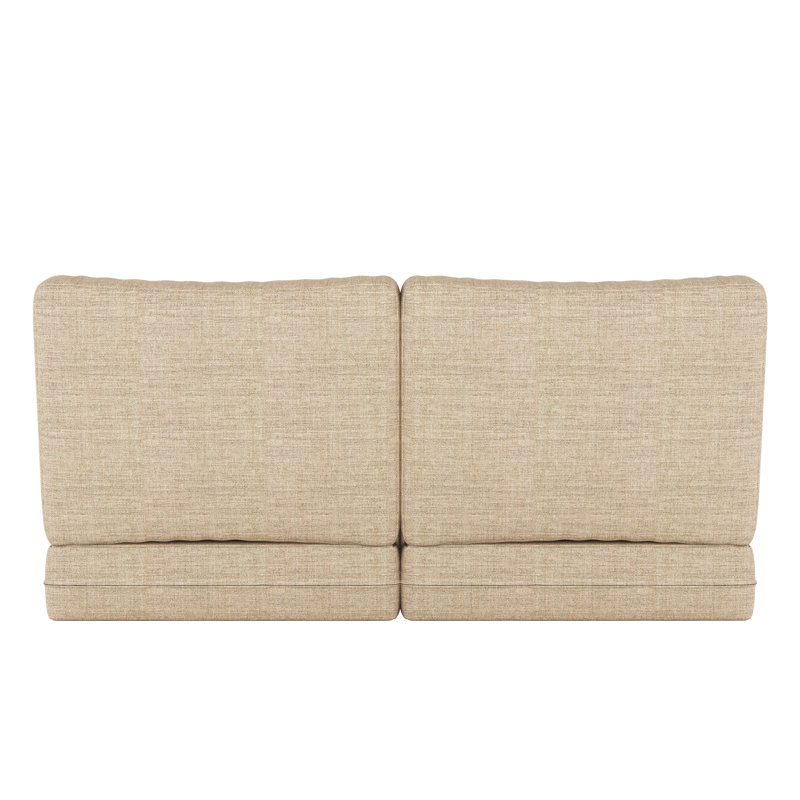 Sunbrella® Outdoor Loveseat Seat / Back Cushion, Cast Ash Sunbrella® Plainweave