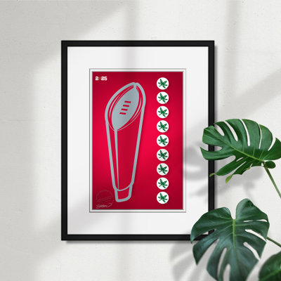 Ohio State Buckeyes Minimalist 2024 National College Football Champions, édition limitée par S. Preston