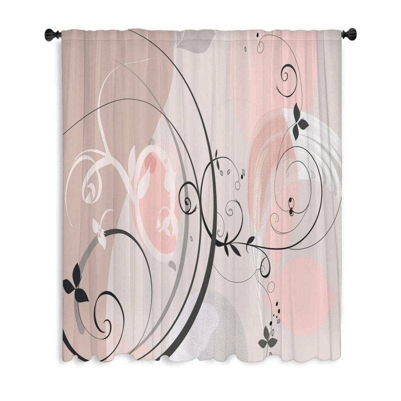 Rideau transparent en polyester Chiarra, L 50 po x L 96 po