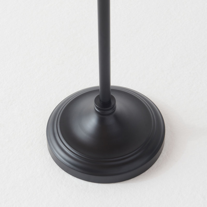Austin 69 in. Modern Height-Adjustable LED Industrial Black Floor Lamp, Bulb Included