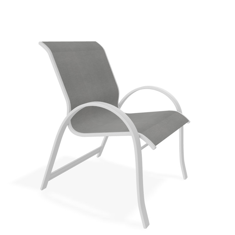 Fauteuil de salle à manger empilable Hiraku, Blanc