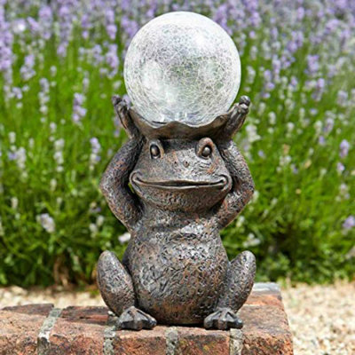 Harrill Frog Metal Garden Statue