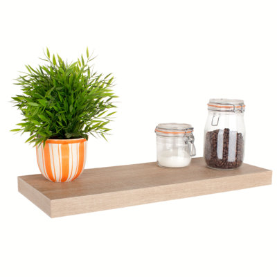 Floating Shelf Wall Shelf Kit, Foiled Finish