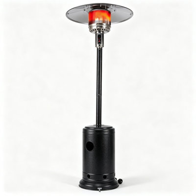 Chauffage de terrasse sur pied au propane Yardgrace 47 000 BTU avec roulettes, acier inoxydable 88 po