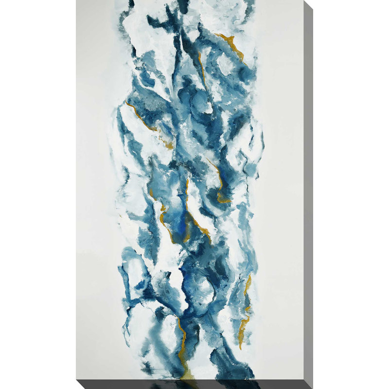 Into The Blue (Vert) - Imprimé, H 40 po x l 24 po x P 1,5 po, Toile tendue