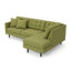 Canapé modulaire 3 places en polyester vert Talmadge 120 po - Style américain contemporain avec structure en bois franc d'ingénierie