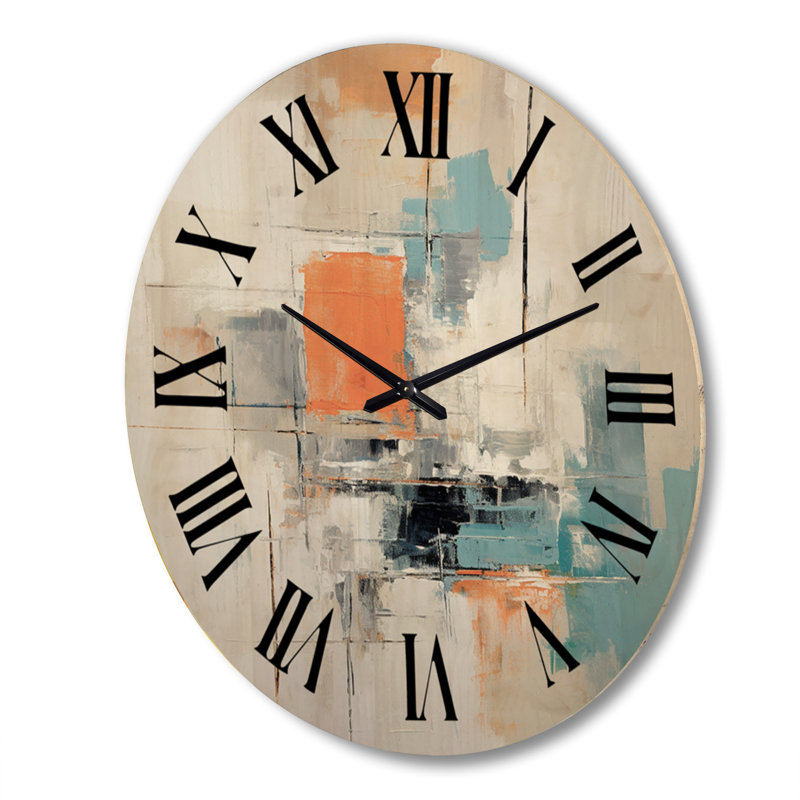 Horloge murale en bois massif Stygg, Très grand