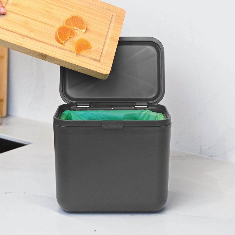 Recycled Food Waste Bin - Made in UK, Dark Grey