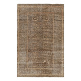Rug & Kilim’S Tribal Rug In Beige-Brown With Geometric Patterns