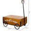 WOODEN AND METAL TROLLEY WITH DRAG HANDLE