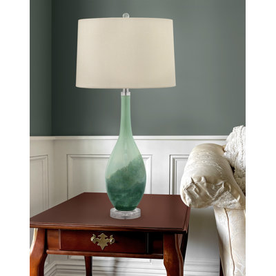 Salato 34 in. Sea Salt Glass Table Lamp