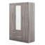 3-Door Mirror Wardrobe with shelves-1040092495