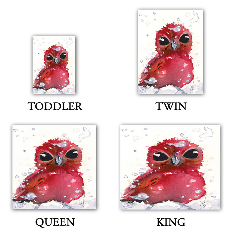 Ensemble de housse de couette christmas finch, 1 housse simple + 1 taie standard