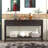 Tarsita Rustic Entryway Console Table Long Sofa Table with Drawers and Bottom Shelf Entryway Table-1571730086
