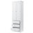 Tall Storage Cabinet with Three Drawers for Bathroom/Office, Black