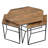 Antora 4-Piece Occasional Table Set in Modern Natural Finish on Solid Wood