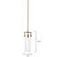 Luminaire suspendu cylindrique à 1 lumière Cambrai-80609666