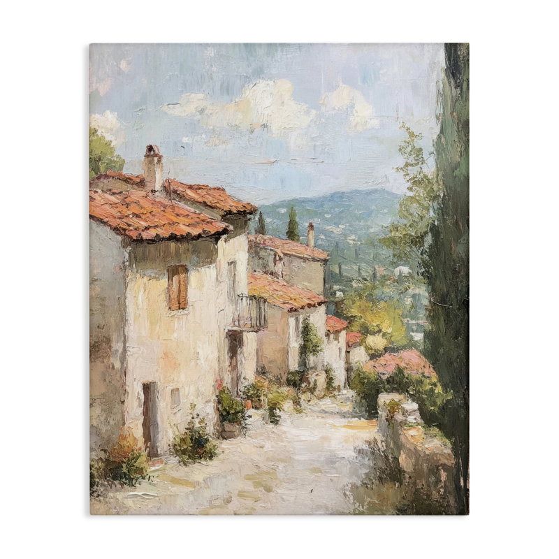«Quiet Village Path», conception par Petal Prints Design, H 20 po x l 16 po