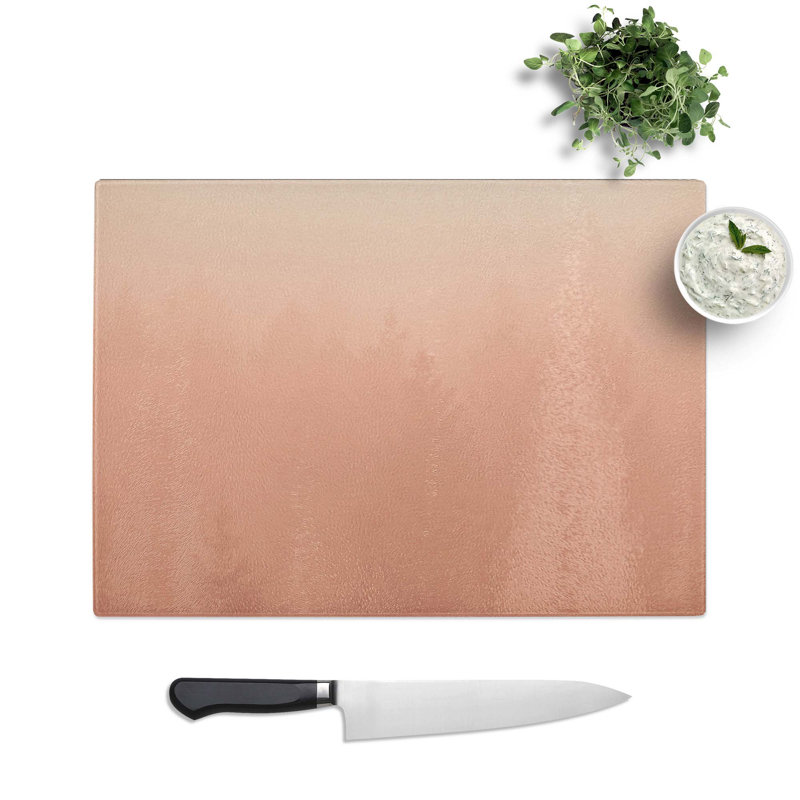 Glass Forest in A Pink Mist Chopping Board, 39 cm W x 28.5 cm L