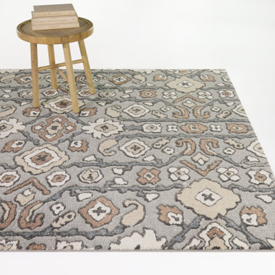 Tapis traditionnel biologique bleu némon/beige