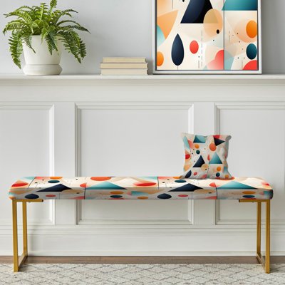 Banc rembourré or