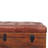 Brown Buffalo Hide Leather Storage Trunk