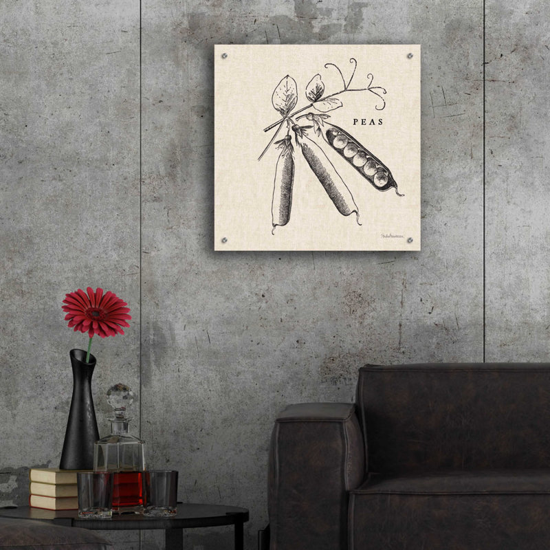 "Toile de jute avec pois croquis BW" par Studio Mousseau, H 24 po x l 24 po x P 0,2 po