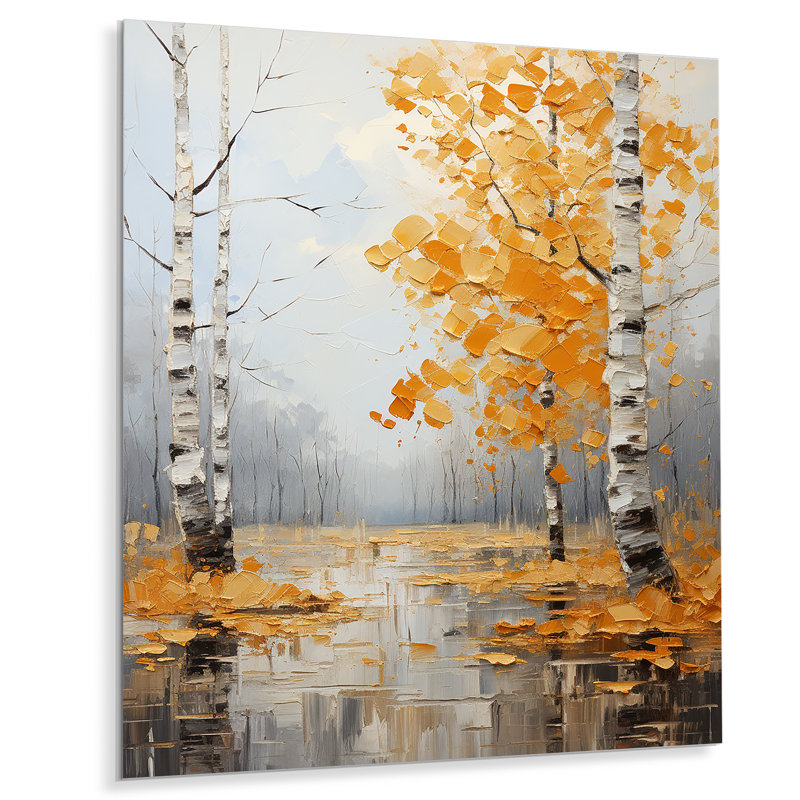 Décoration murale en métal Birch Woods Autumn Sonata, H 20 po x l 12 po x P 1 po